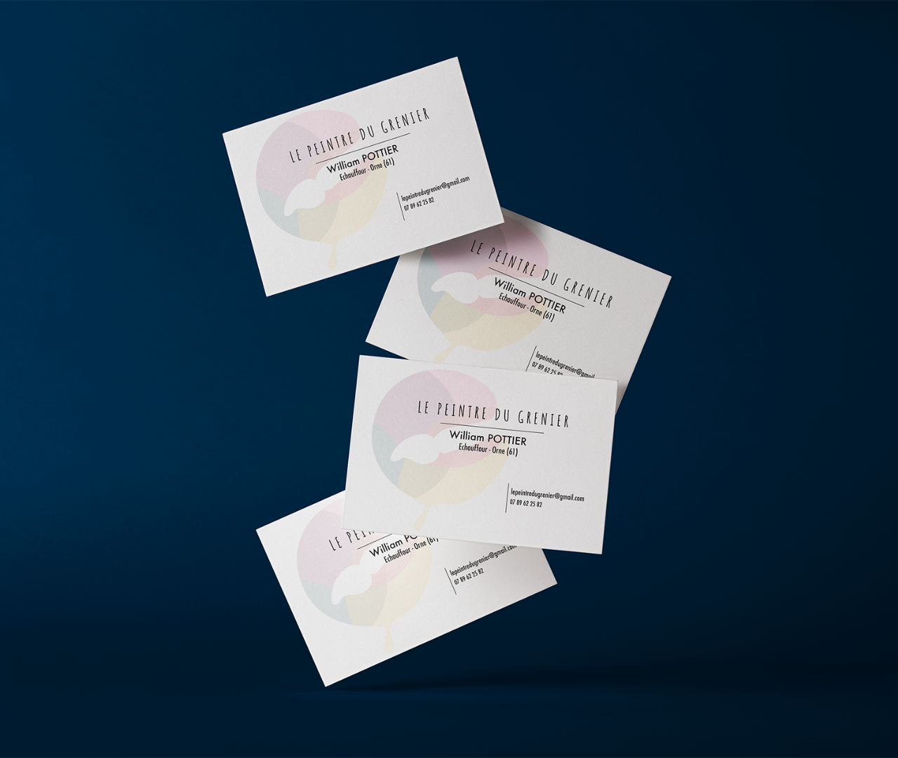 Carte de visite - LPDG 🎯 Objectif : Concevoir des cartes de visite professionnelles mettant en avant le côté artisanal et coloré du métier.